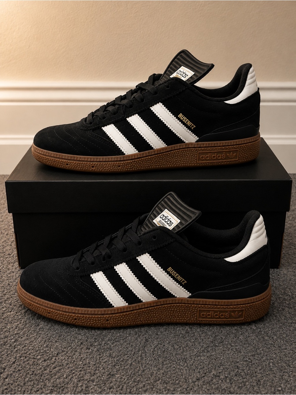 Adidas Busenitz Mens Size 6.5 Black White Brown Gum Shoes G48060